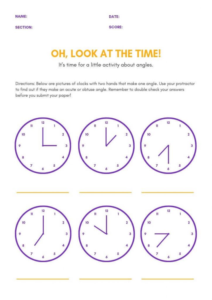 Clock Reading Worksheet For Children - Nerdy Caterpillar